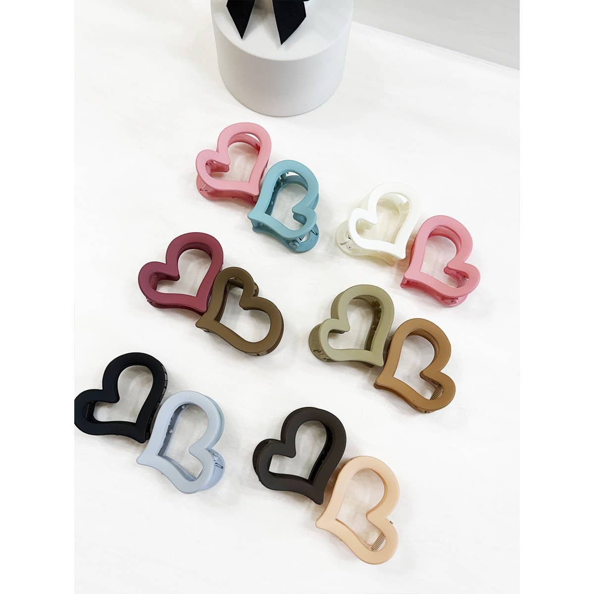 Heart Matte Hair Claw Clip - Threads Boutique