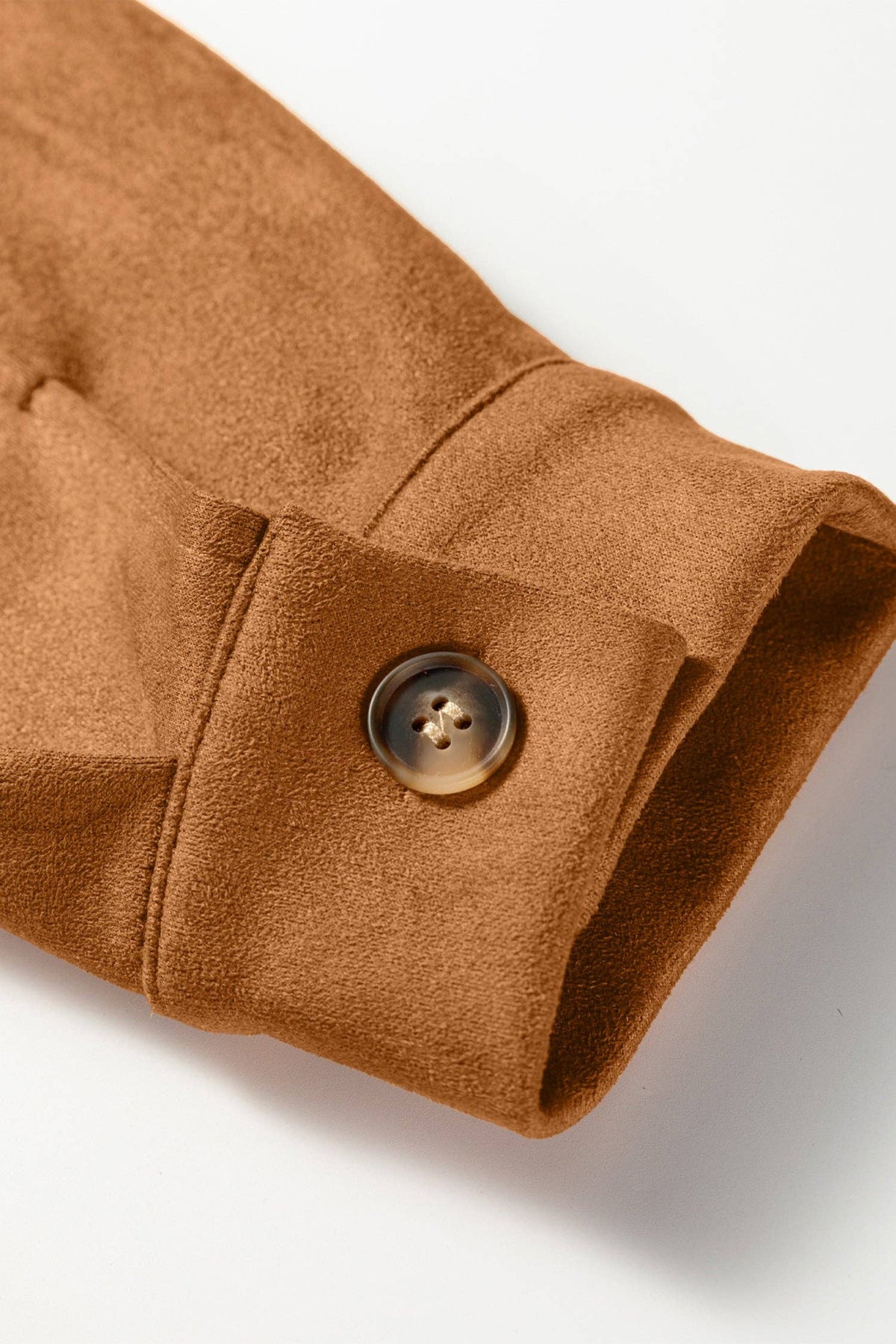 Faux Suede Hollowed Detail Jacket