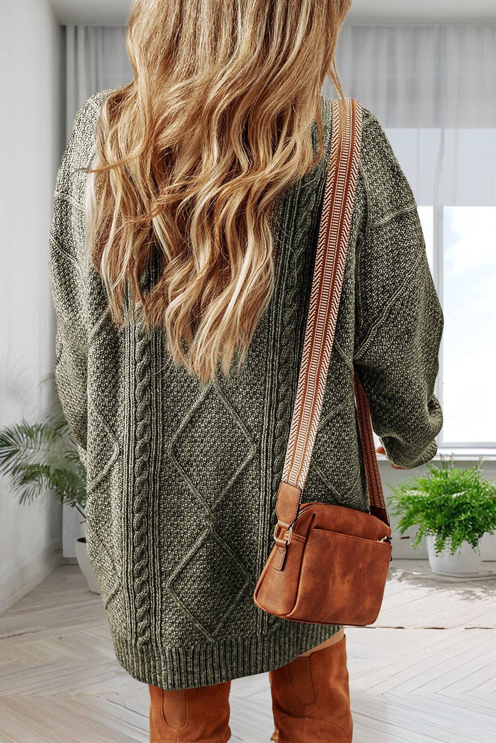 Cable Knit Sweater Dress