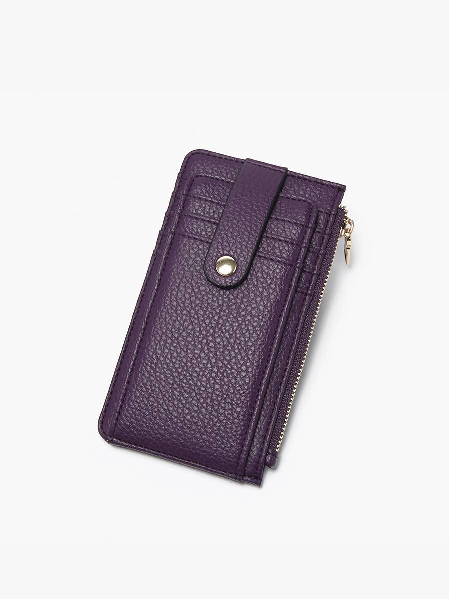 Mae RFID Multi-Card Wallet w/ Strap Snap Closure