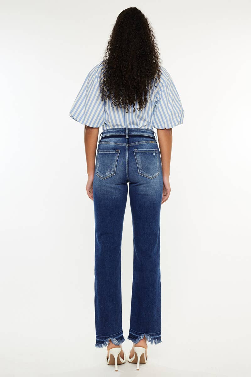 Kan Can High Rise Slim Straight Jeans