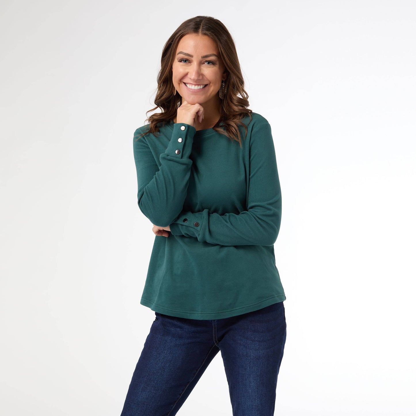 Alexis Super Soft Top with Snap Cuff