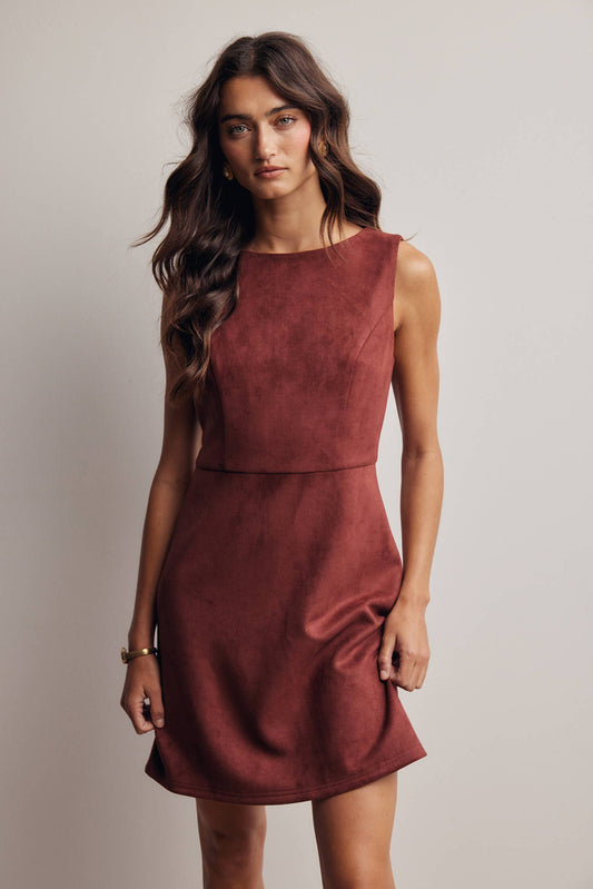 Stretch Suede Mini Dress