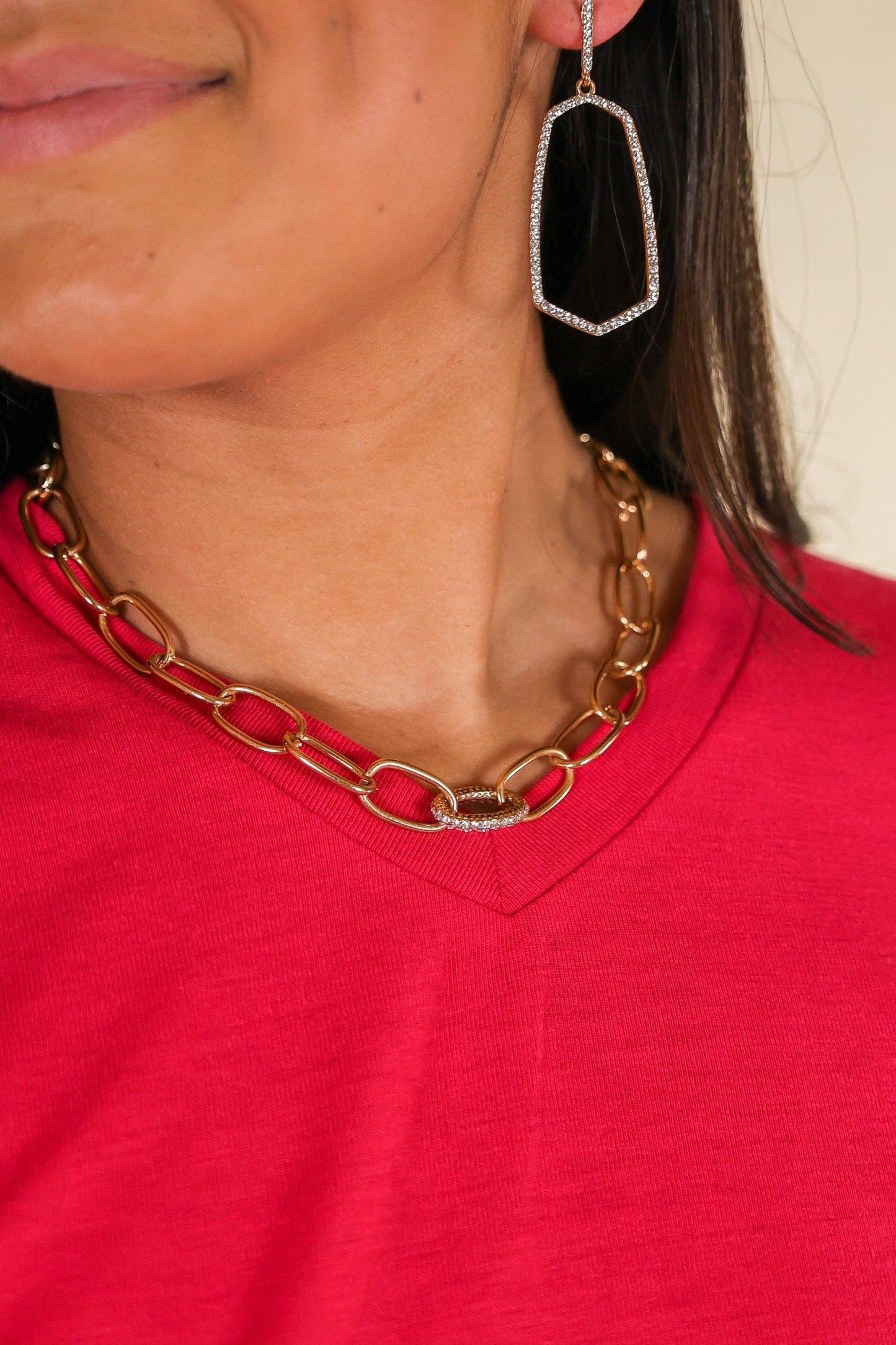 CALIFORNIA DREAMIN' GOLD PAPERCLIP CHAIN NECKLACE