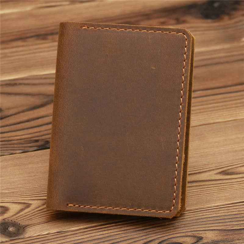 American Leather Goods - Genuine Leather Wallet, Handmade Wallet with ID Window