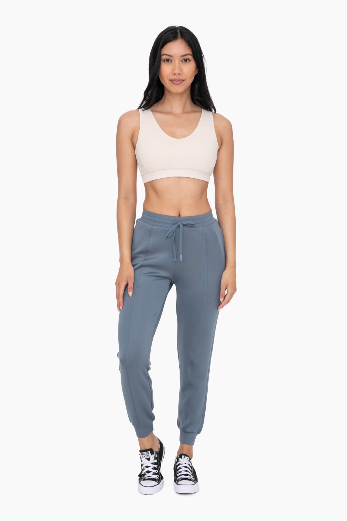 Cuffed Joggers with Zippered Pockets