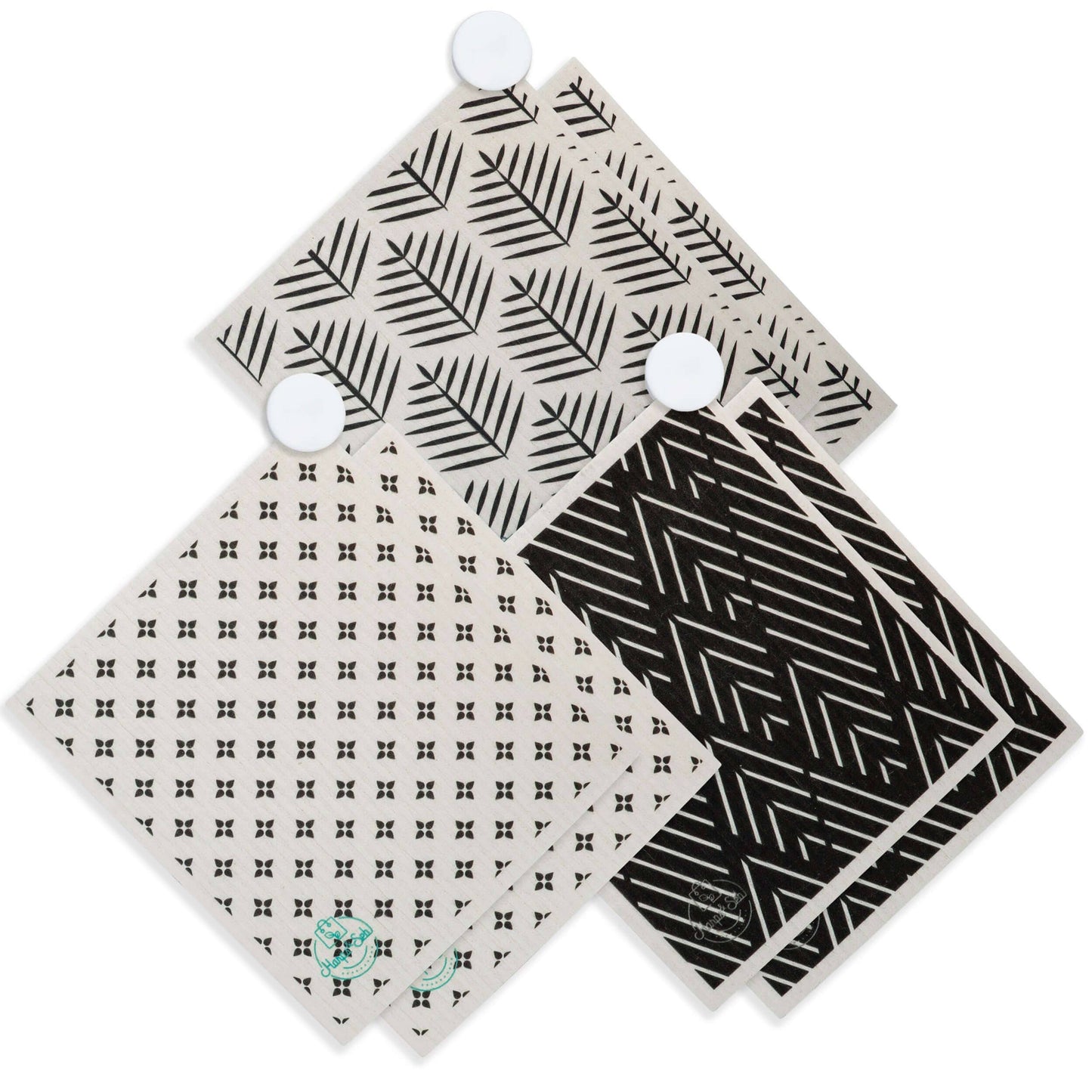 Swedish Dishcloths - 6 Pack - Black Tie
