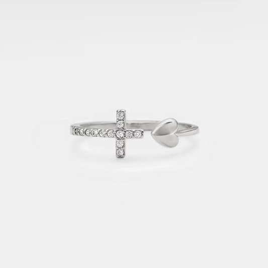 Dainty Sterling Silver Cross Ring