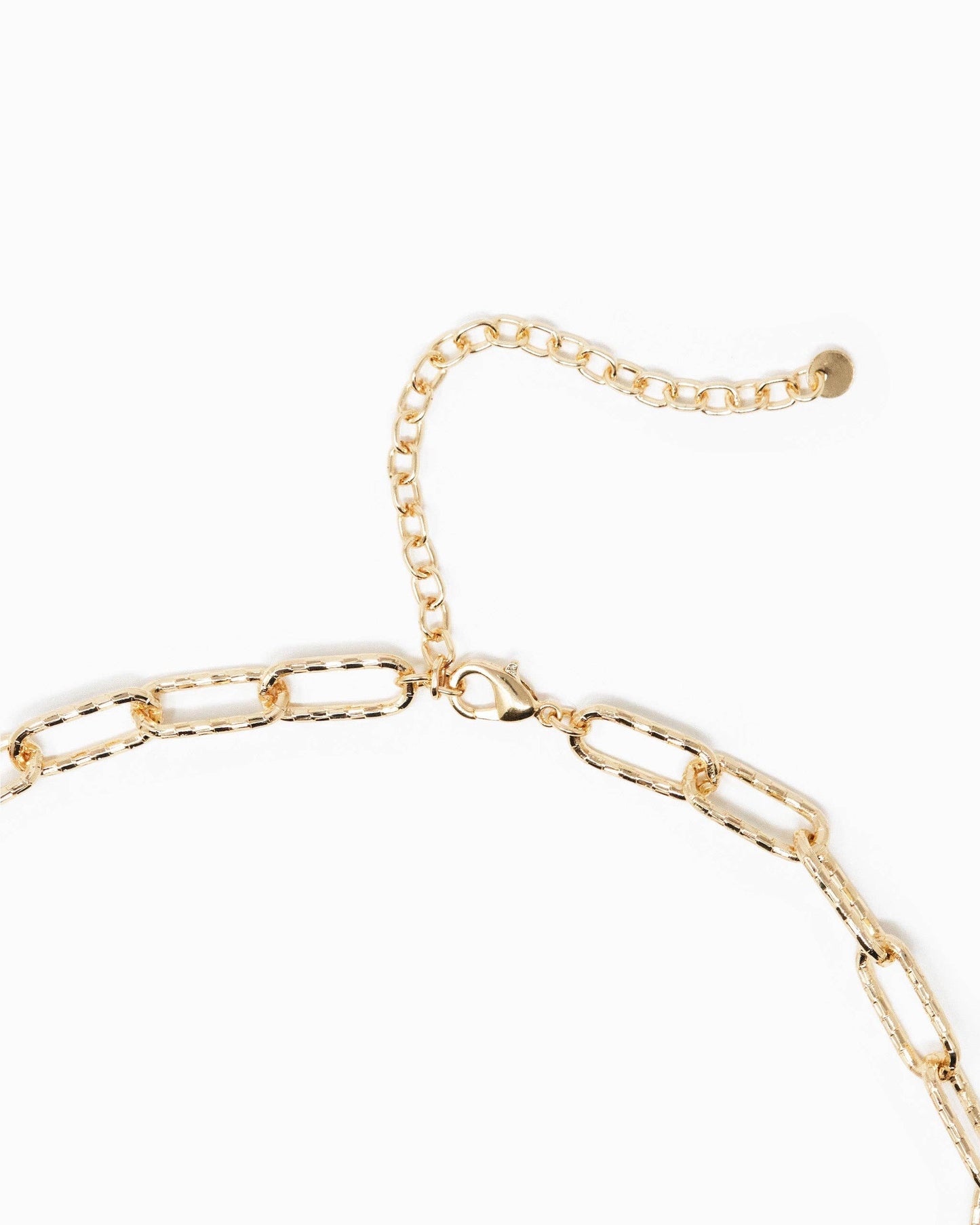 Textured Large Clip Link Chain Necklace