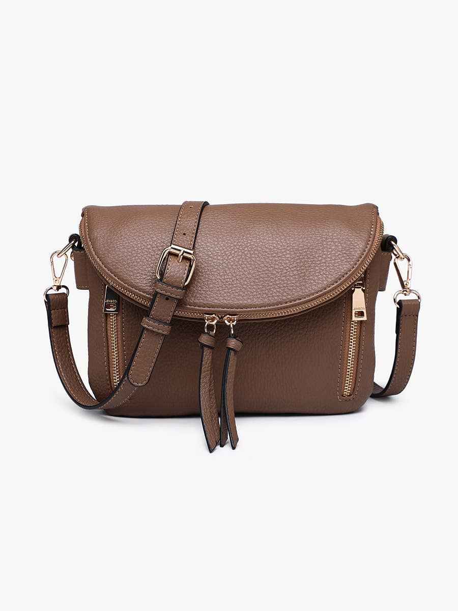 Aubree Flapover Multi-compartment Crossbody Bag