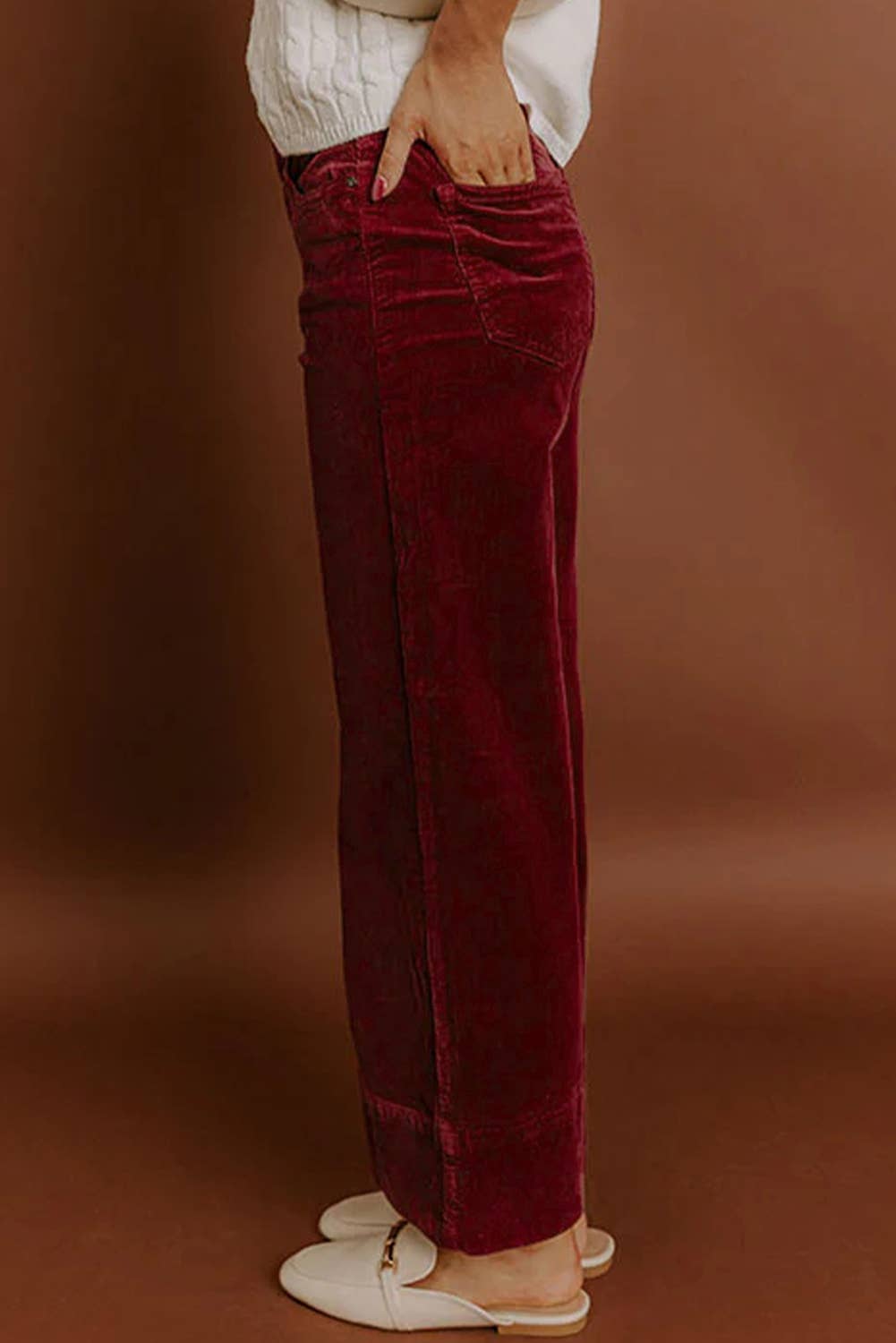 Corduroy High Waist Wide Leg Pants - Threads Boutique