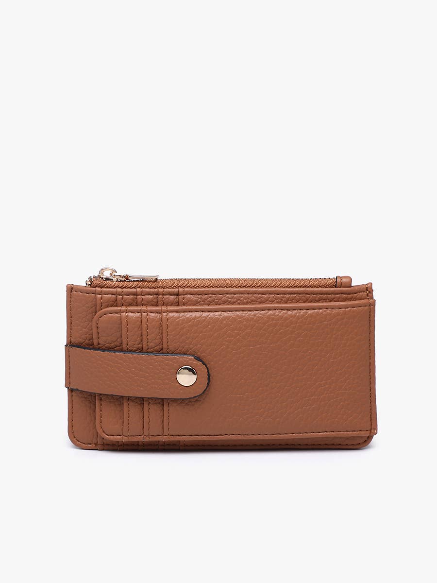 Mae RFID Multi-Card Wallet w/ Strap Snap Closure