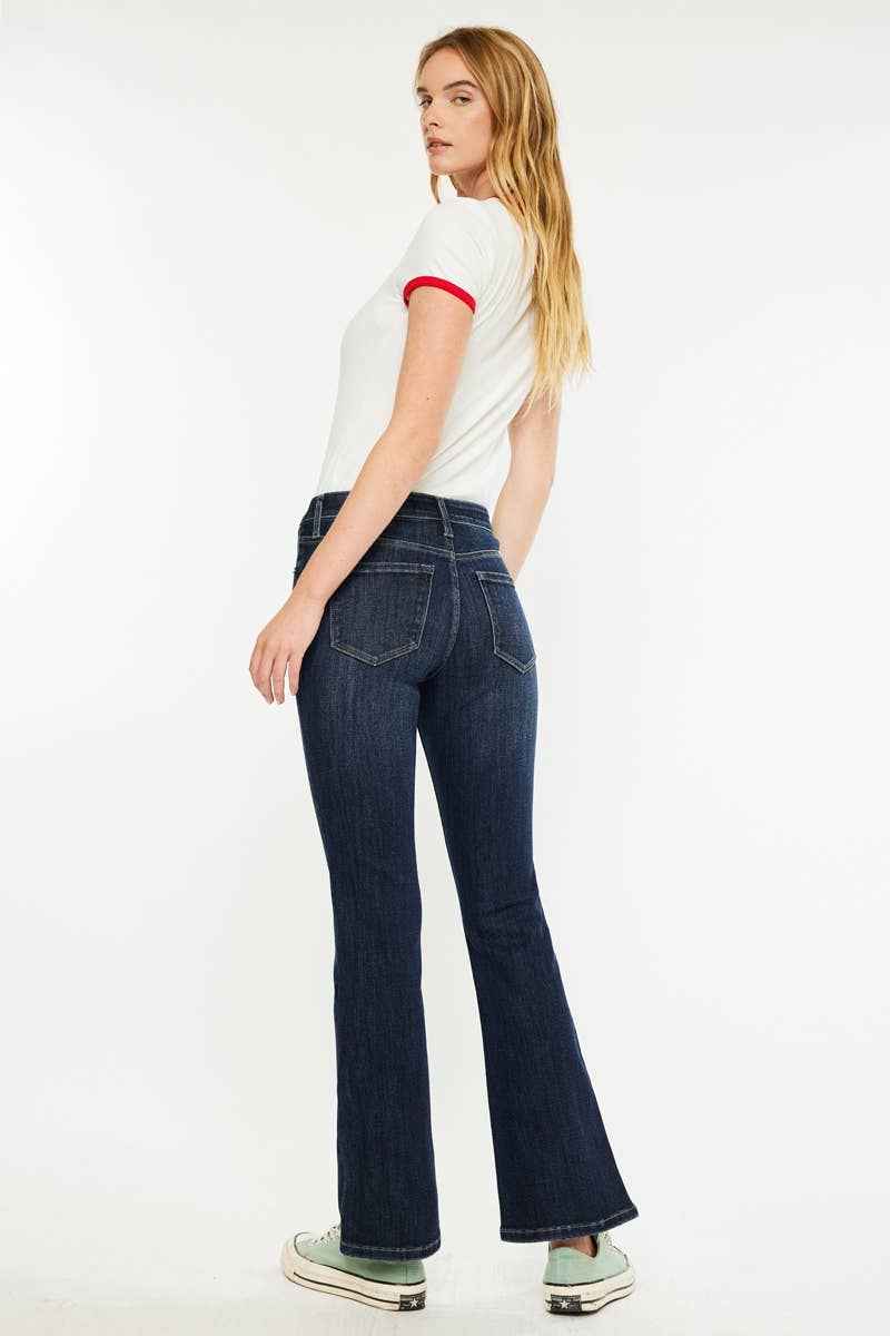 Kan Can USA - PETITE OPEN PACK  MID RISE BOOTCUT JEANS-KC70097D-PT