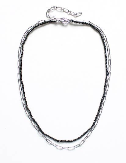 Jet Silver Choker