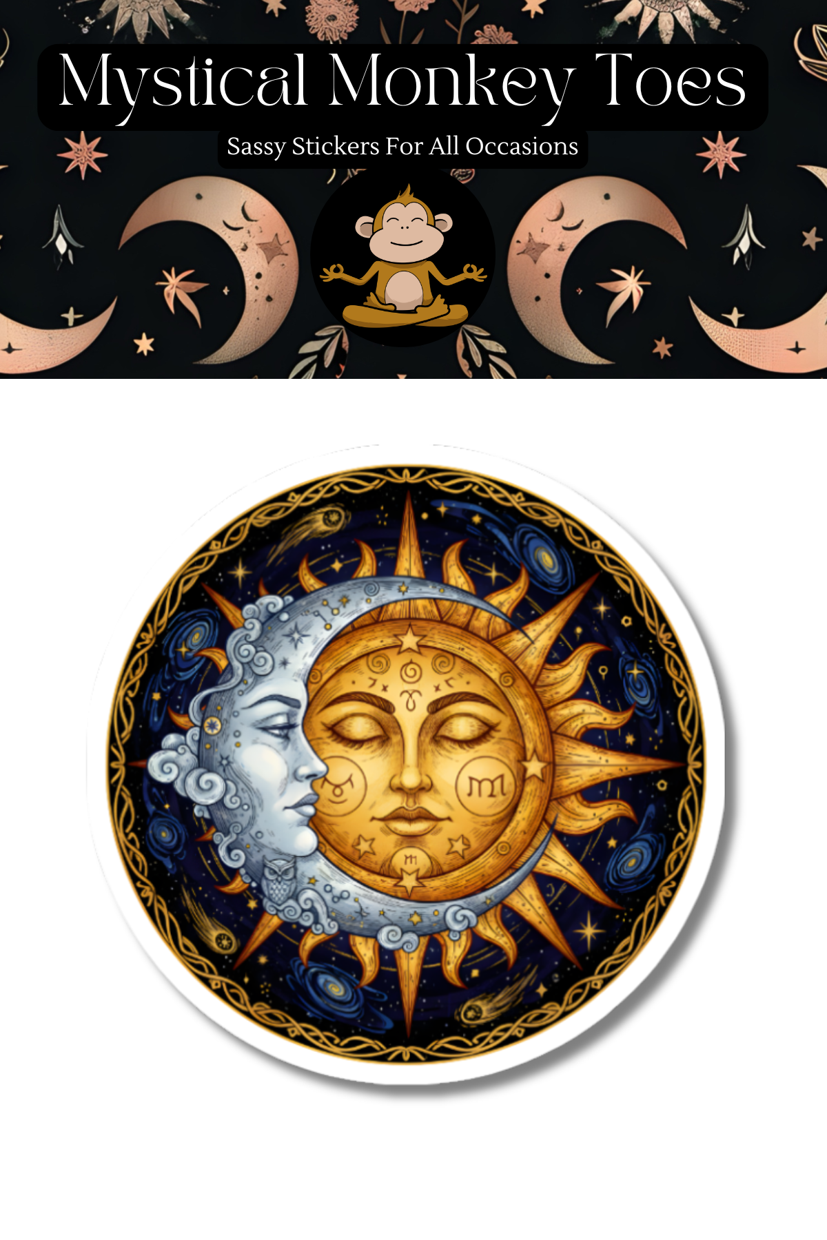 Beautiful Sun And Moon Sticker