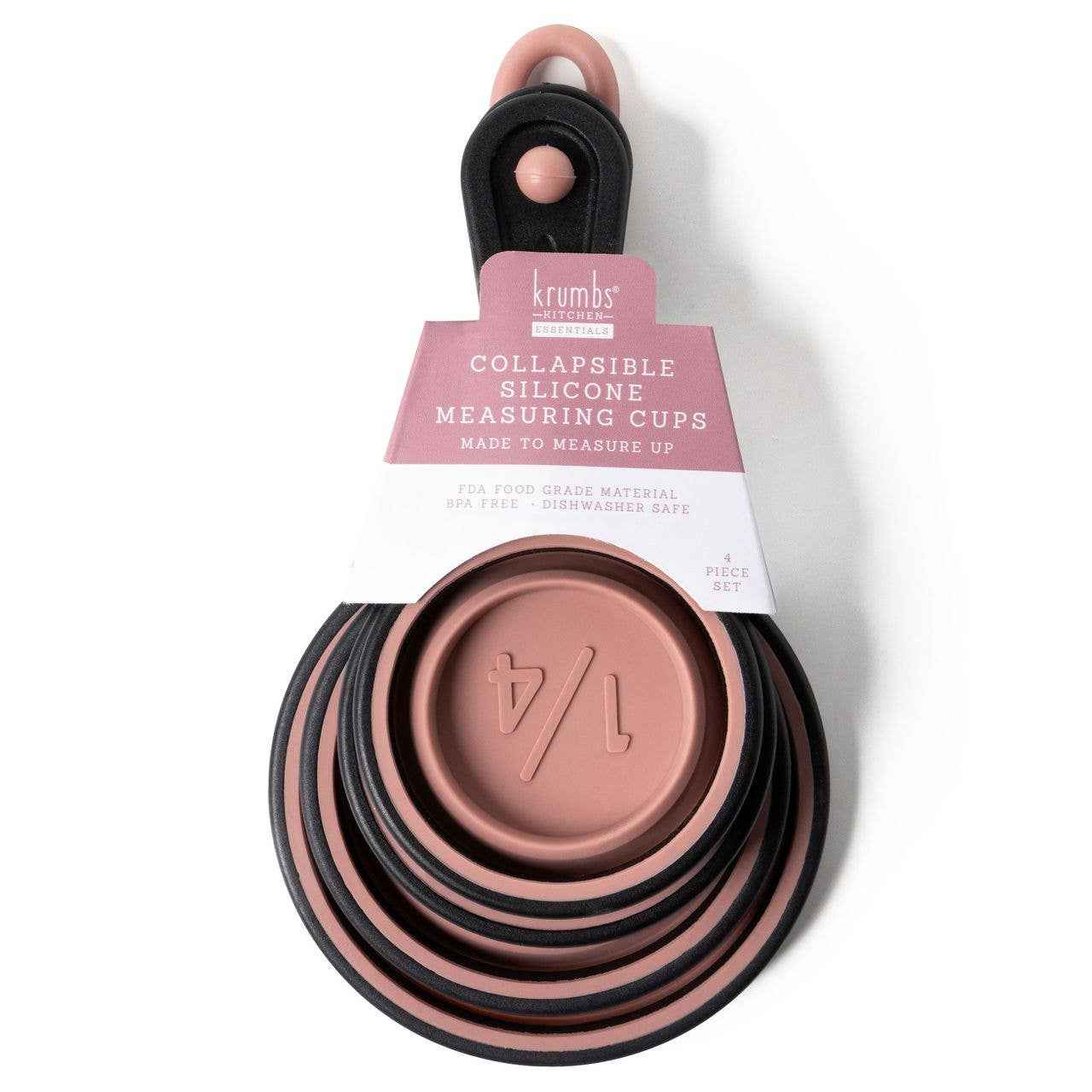 Krumbs Kitchen Silicone Collapsible Measuring Cups 4pcs Set