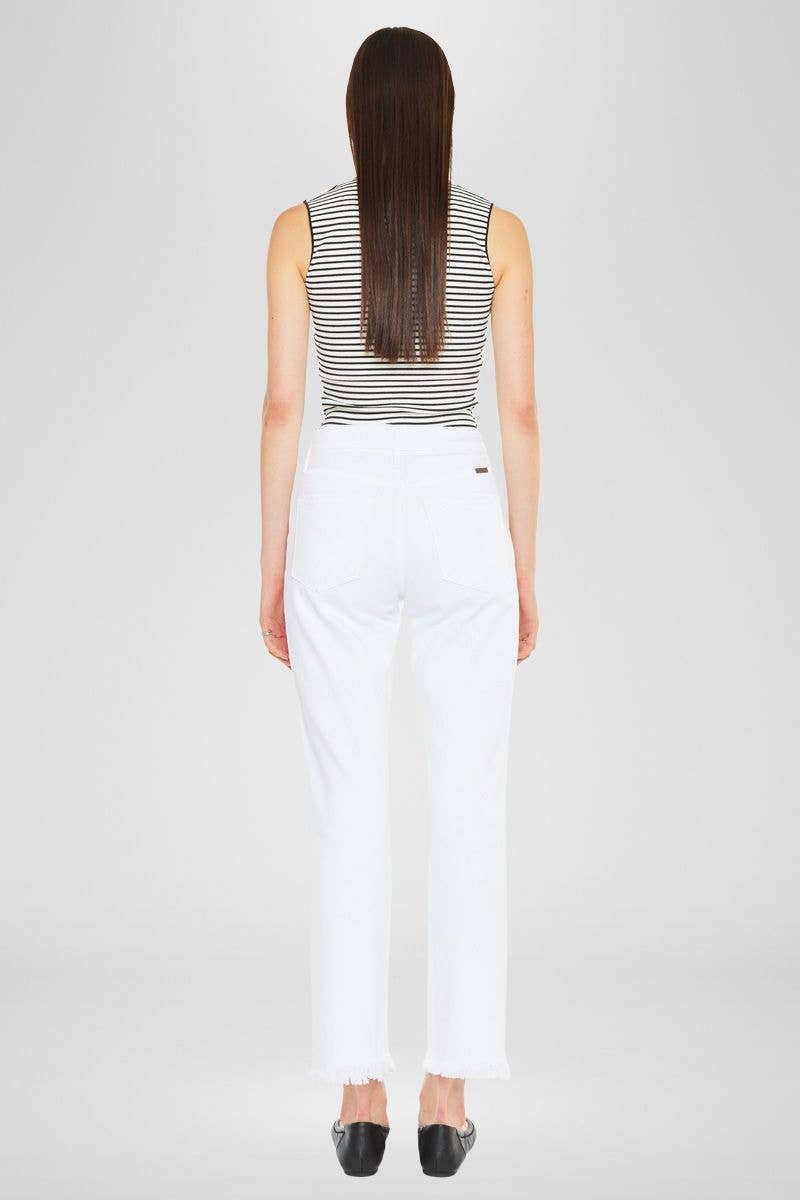High Rise White Straight