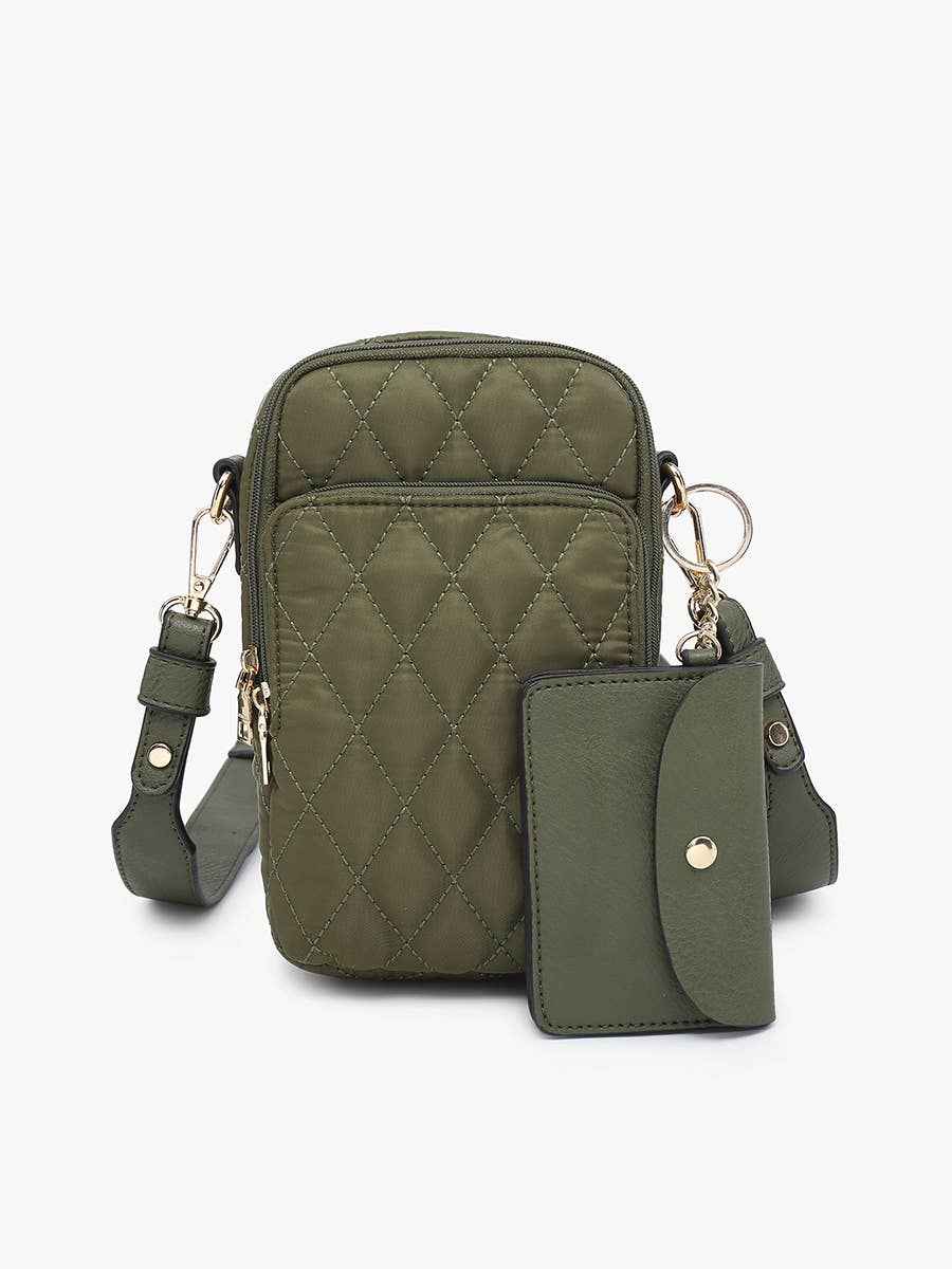 Jen & Co. - M2080QLT Parker Quilted 3 Compartment Crossbody w/ Pouch