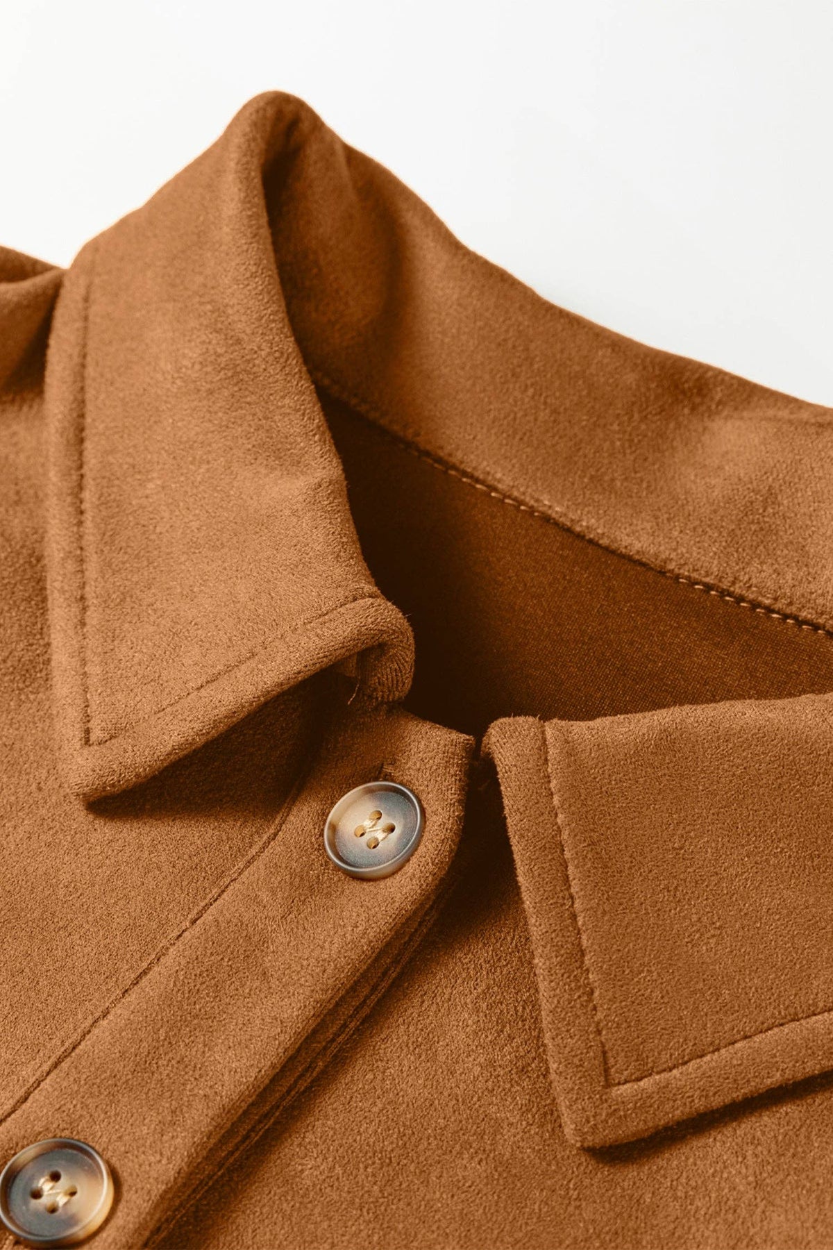Faux Suede Hollowed Detail Jacket