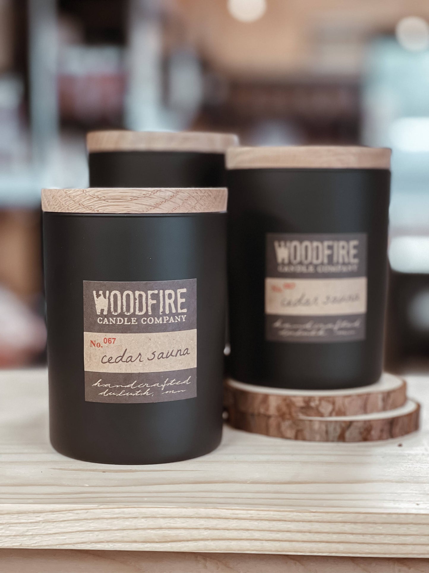 Woodfire Black Wood Wick Soy Candle