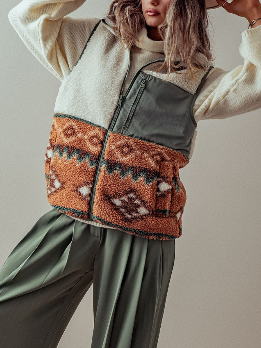 Western Zip Up Vest – Stylish Layers | Threads Boutique