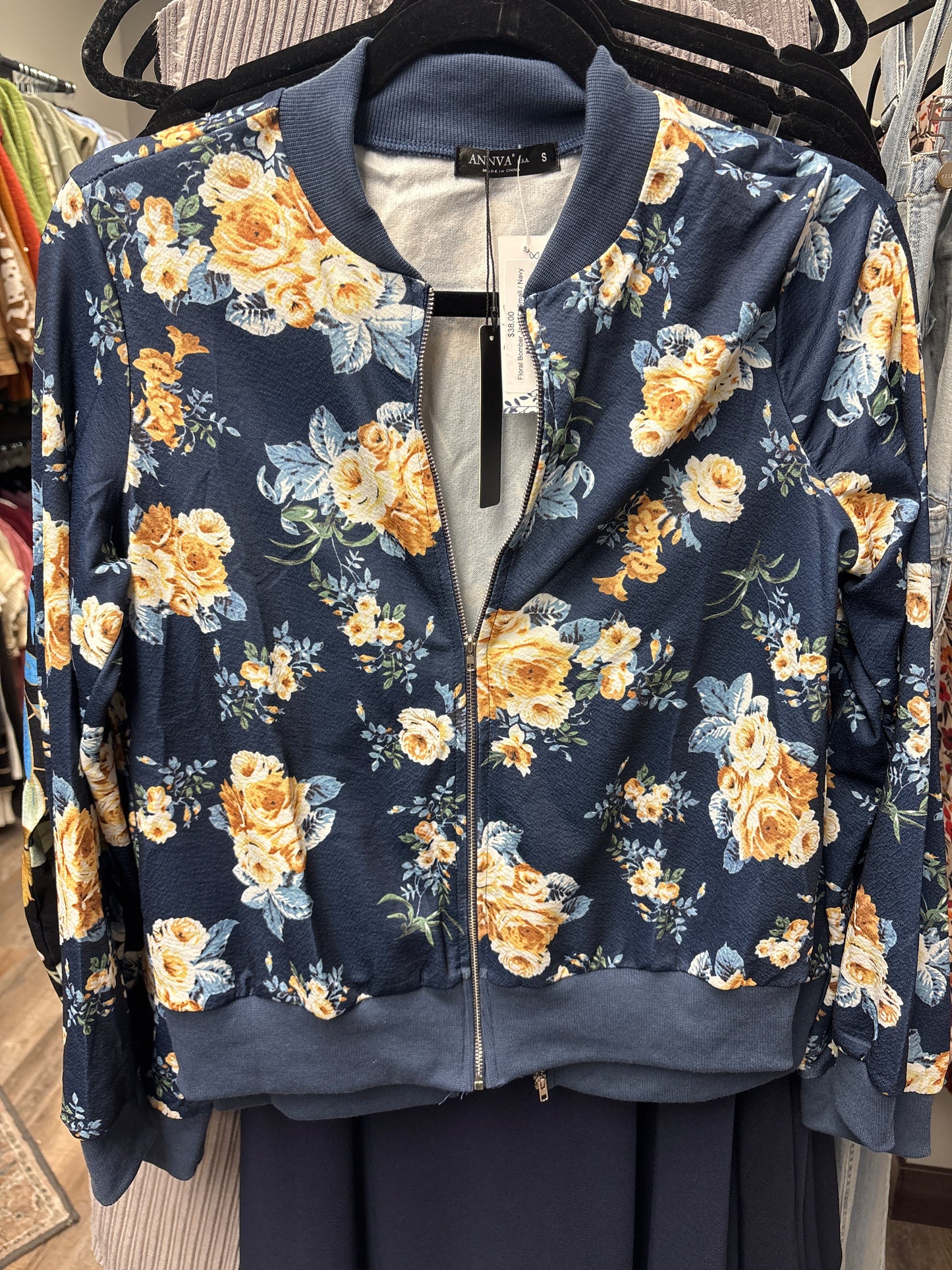 Floral Bomber Jacket - Threads Boutique