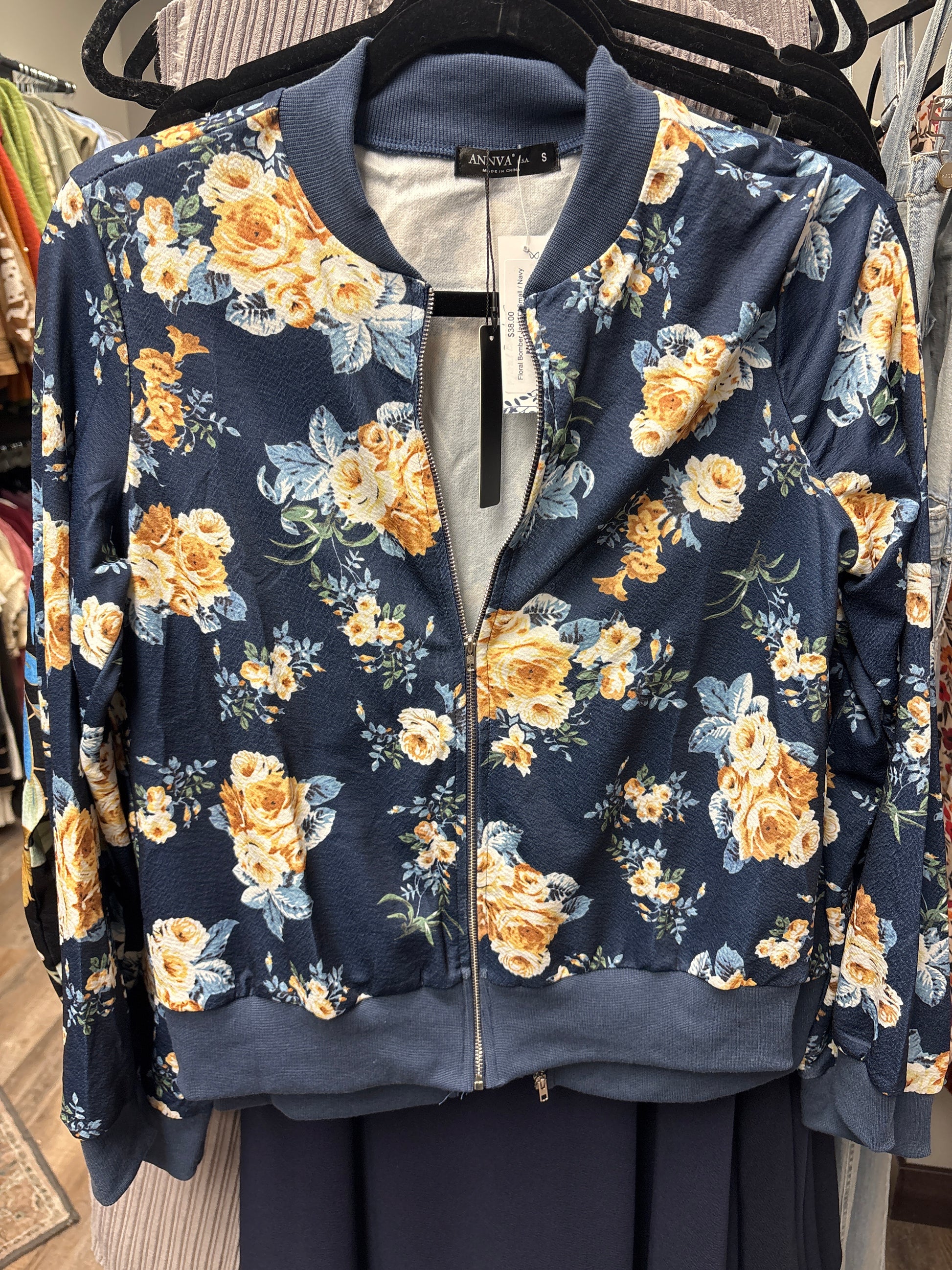 Floral Bomber Jacket - Threads Boutique