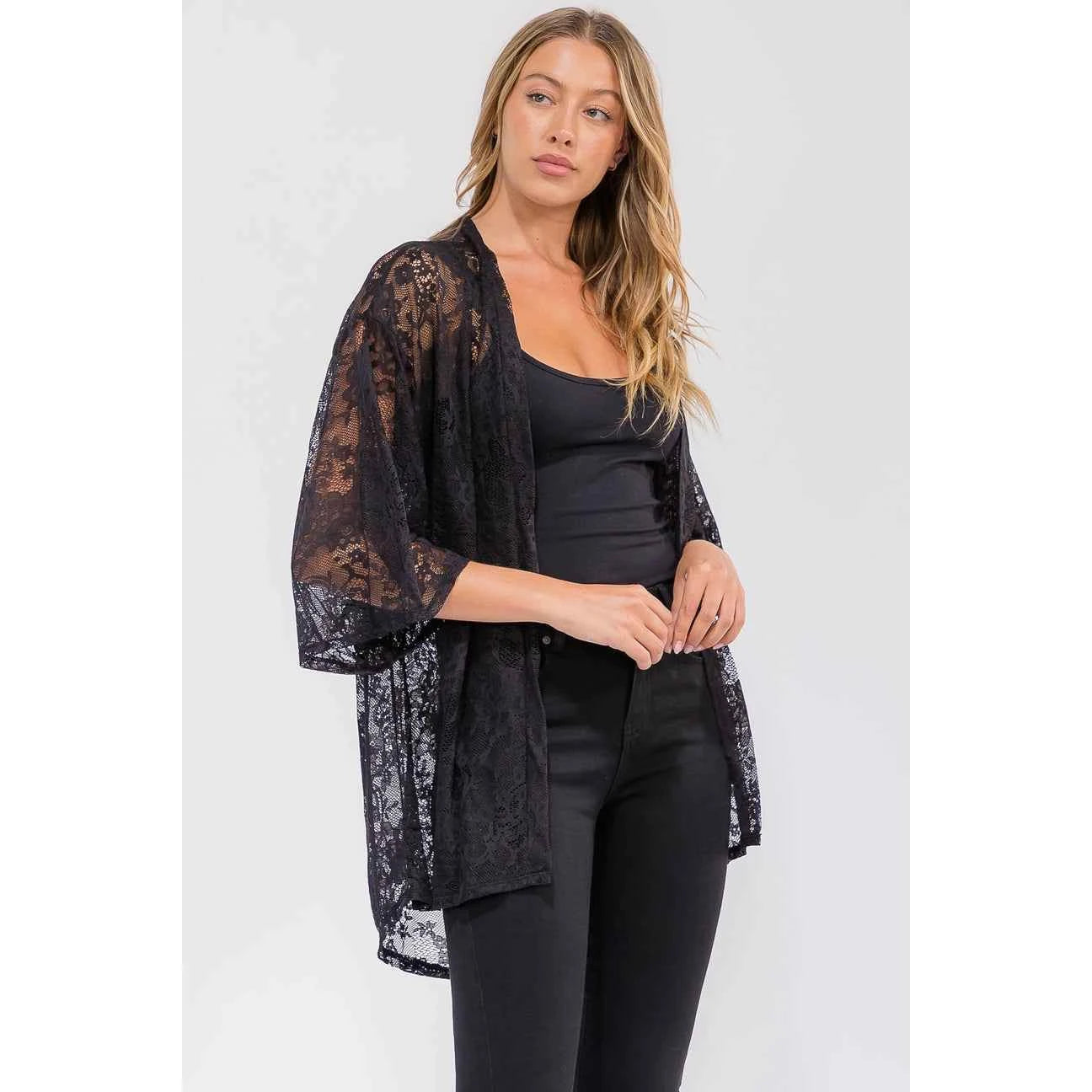 Floral Lace Kimono