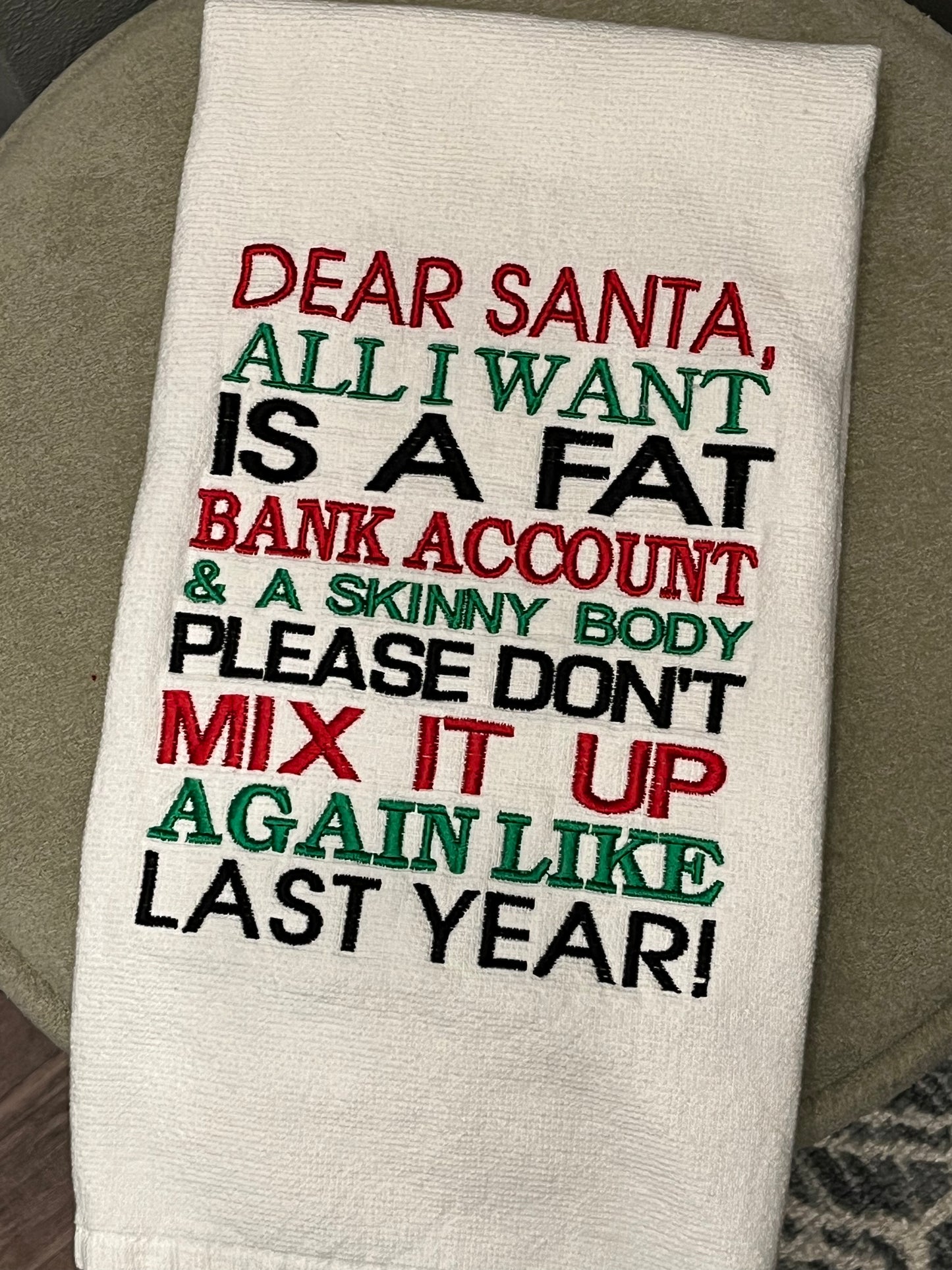 Embroidered Christmas Towels