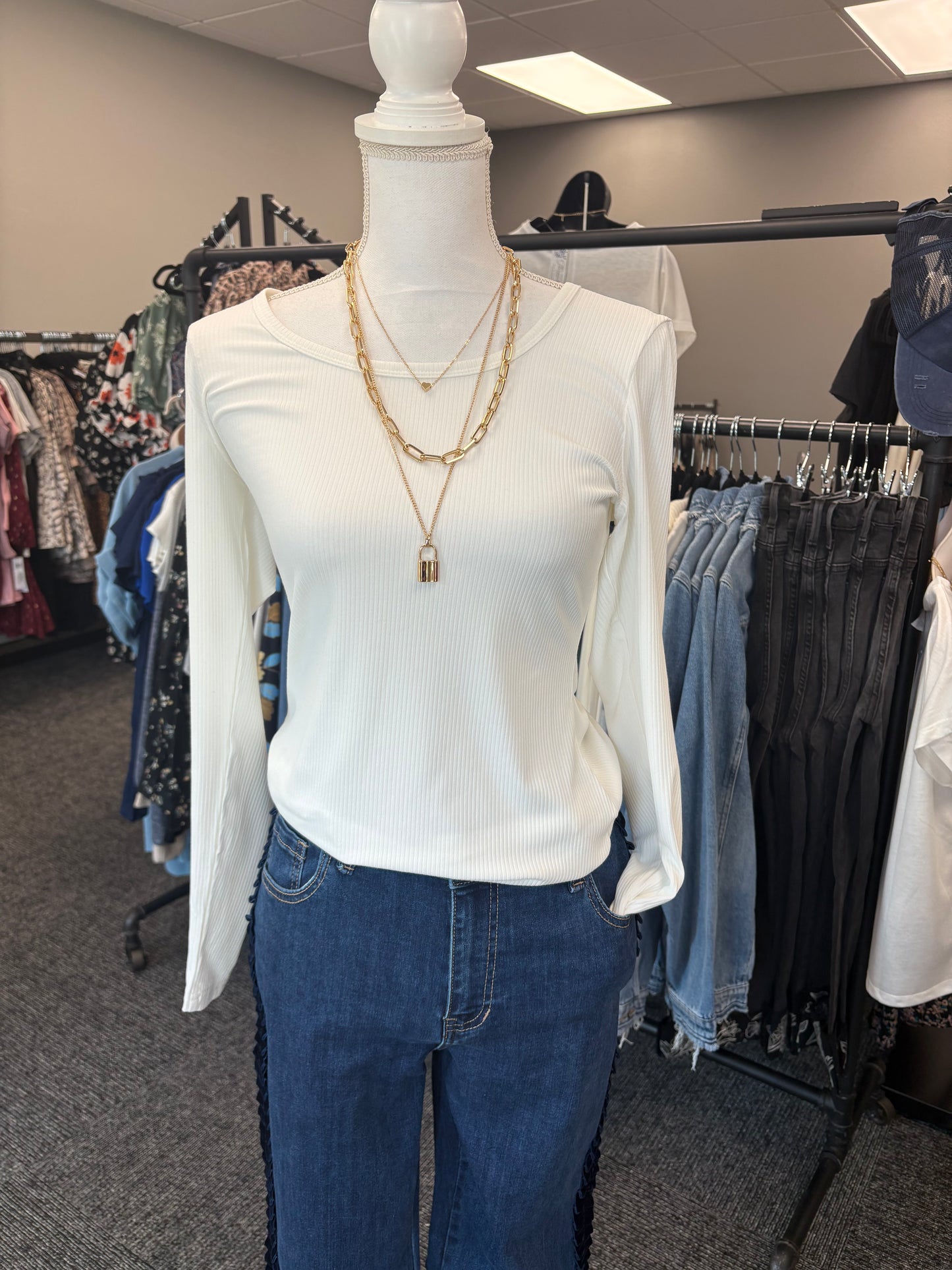 Long Sleeve Scoop Tee