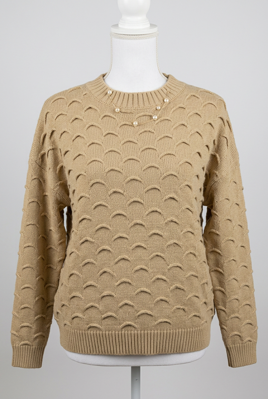 Textured Long Sleeve Sweater
