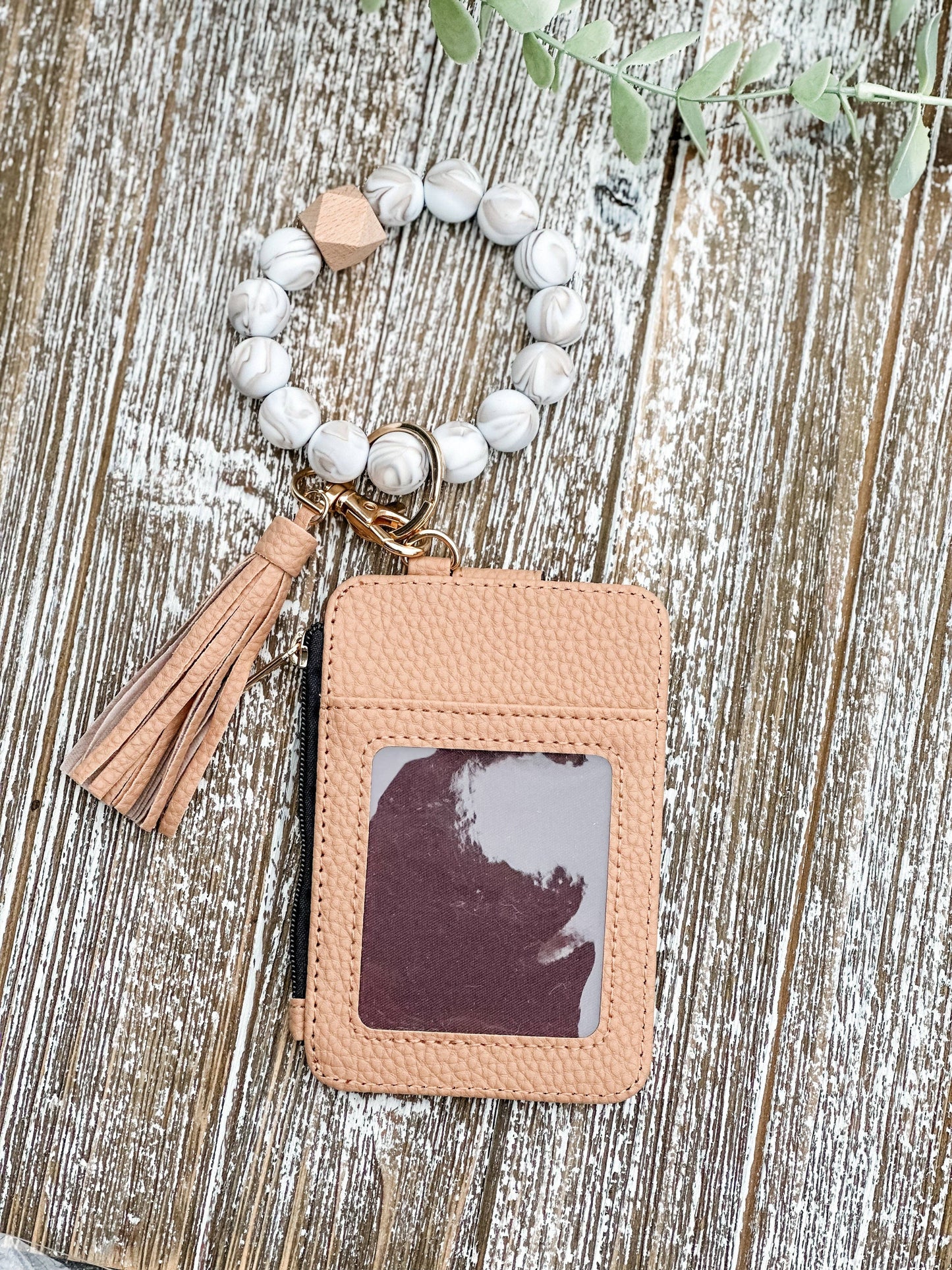 Wendy Wristlet Wallet Keychain "Khaki"