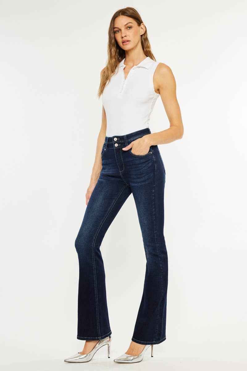 Kan Can USA - OPEN PACK HIGH RISE  SKINNY BOOTCUT JEANS-BM9242HYD
