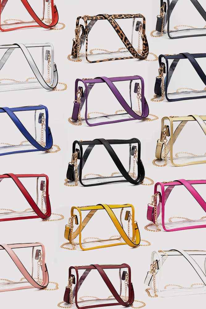 Hana - Clear Rectangle Stadium Concert Crossbody Bag