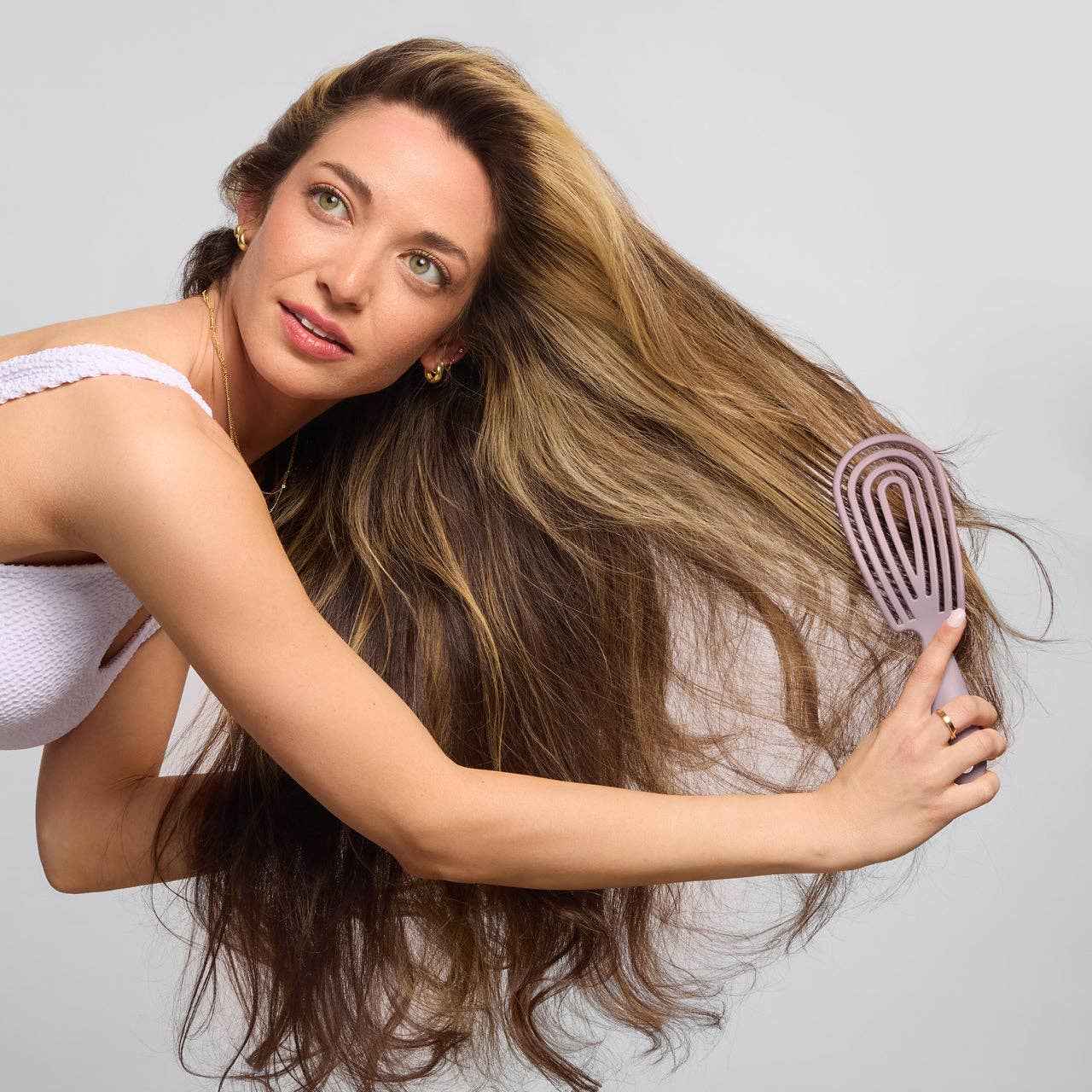KITSCH - Detangling Flexi Brush - Soft Violet