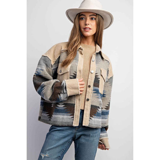Tribal Pattern Colorblock Shackekt