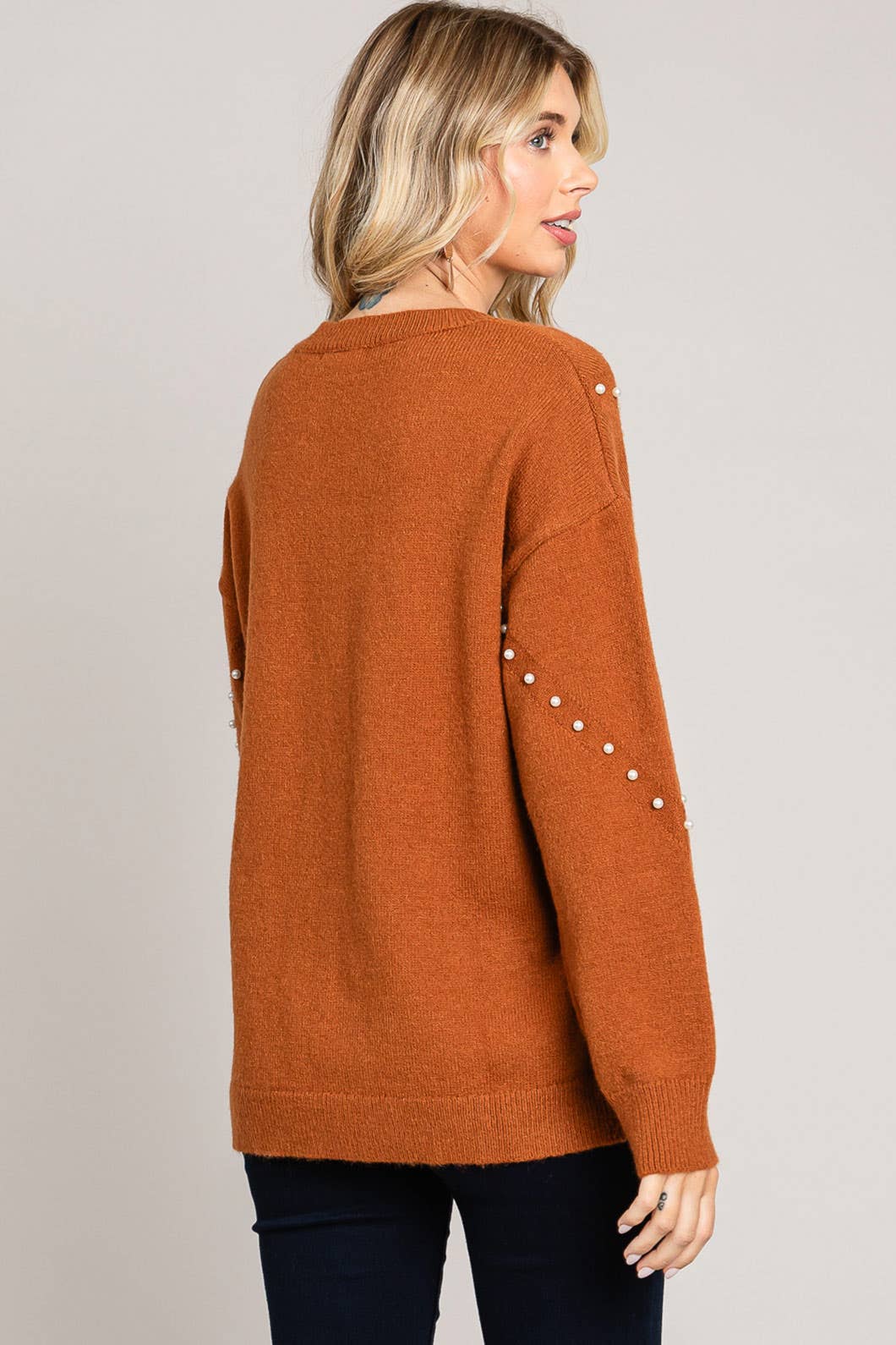 Pearl V-Neck Sweater