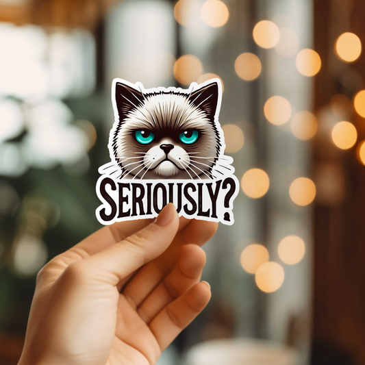 Funny Seriously Cat Sticker