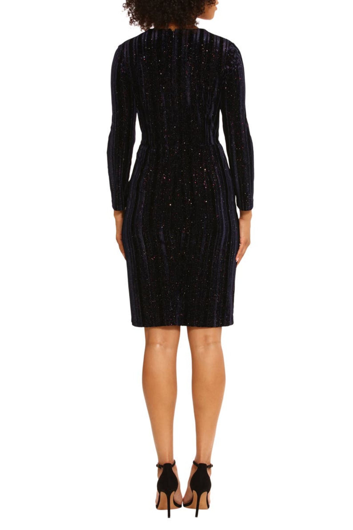 Maggy London Sparkle Faux-Wrap Dress