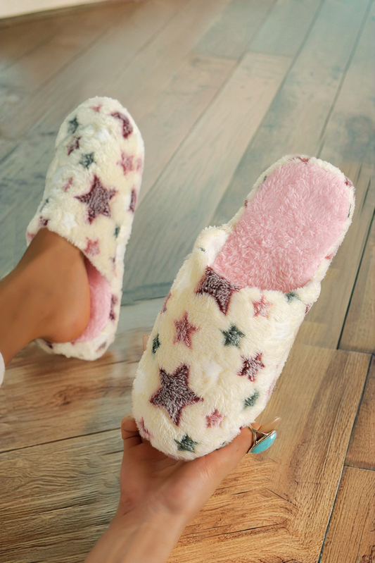 Star Plush Slippers