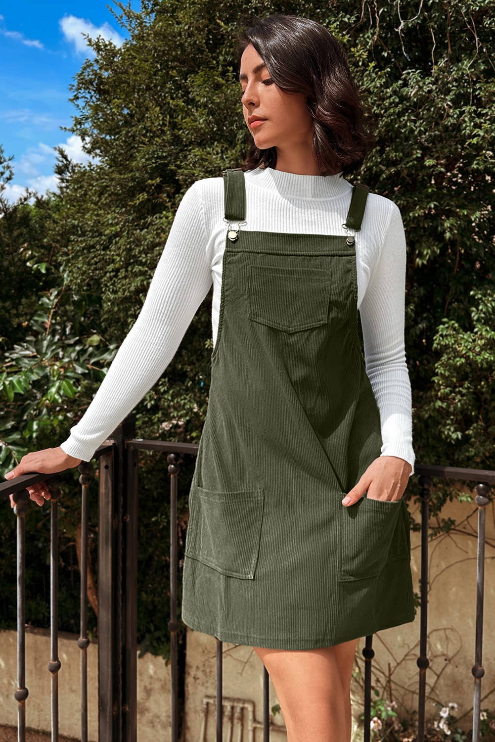 Corduroy Overall Dress