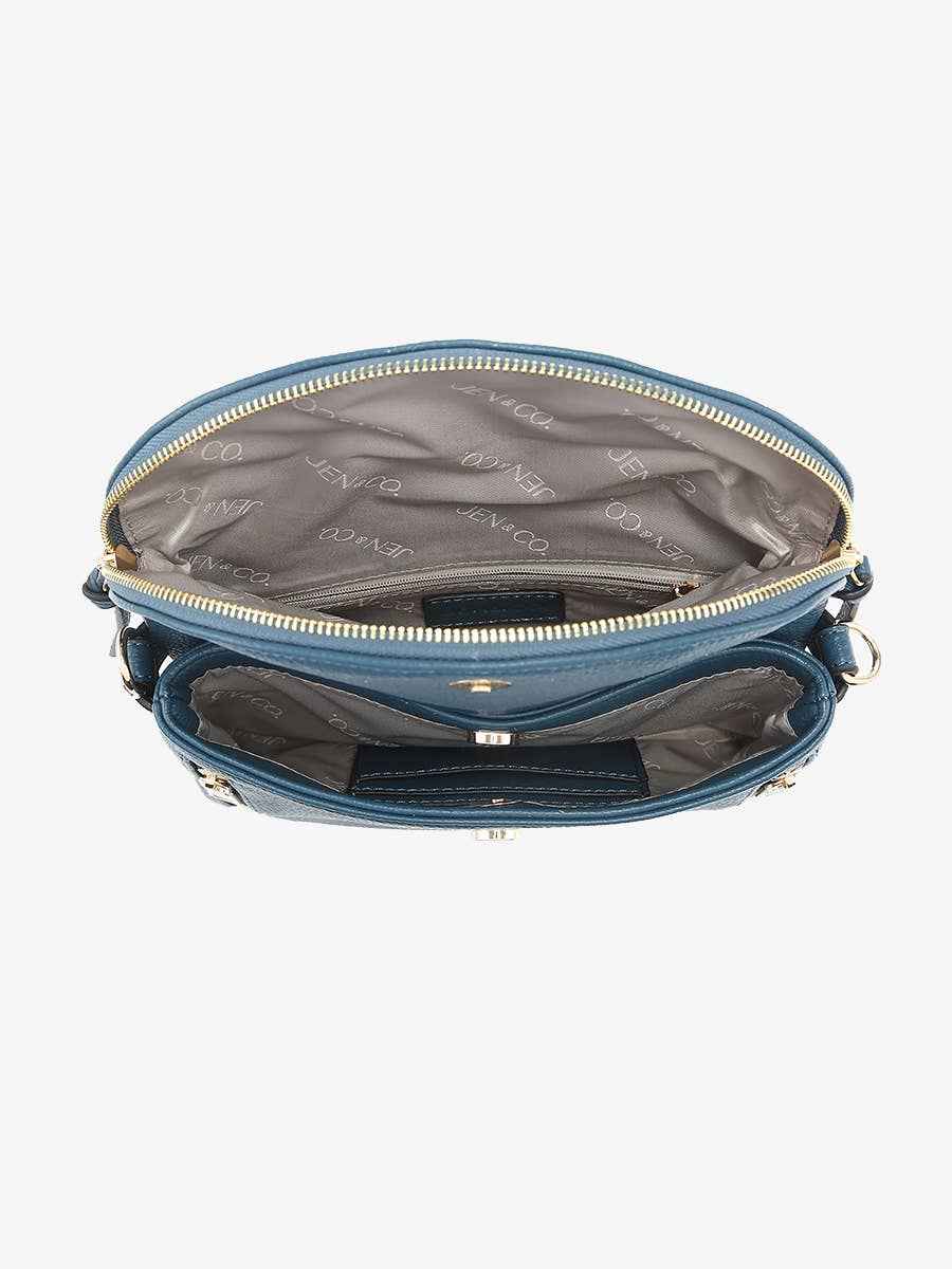 Aubree Flapover Multi-compartment Crossbody Bag