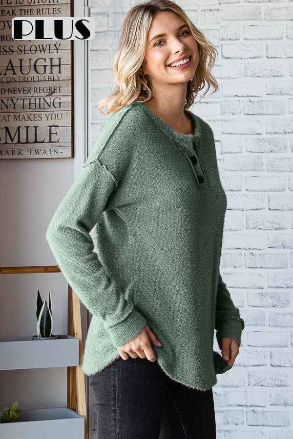 Knit Button Top