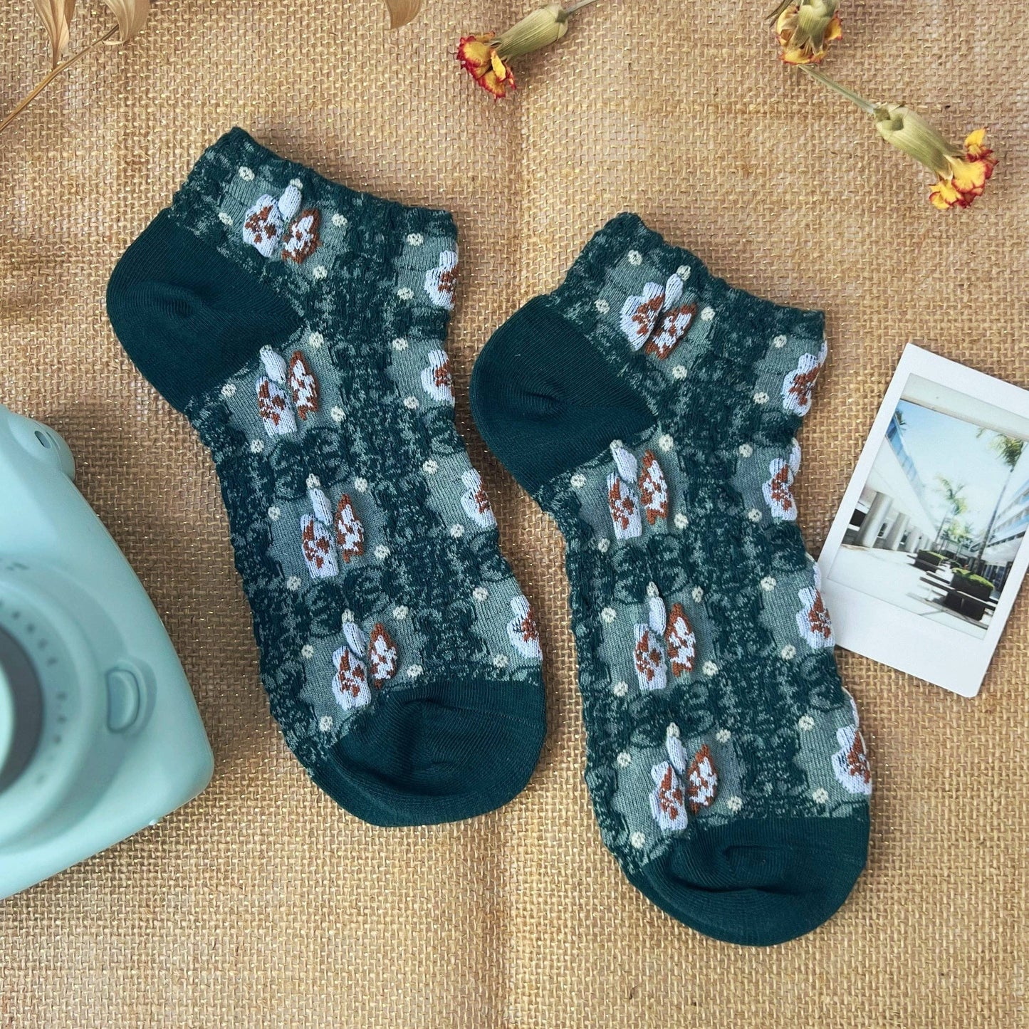 Haden Floral Ankle Socks