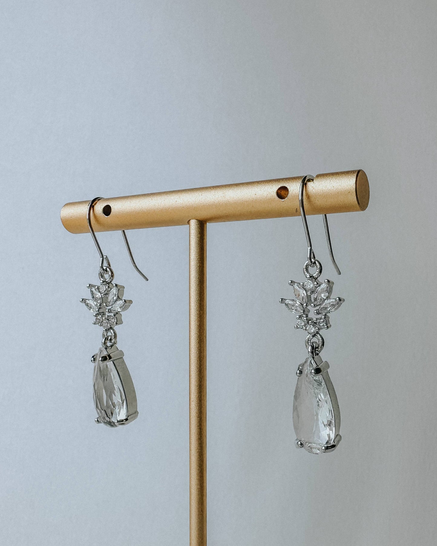 Naomi Earrings - Silver Wedding Earrings