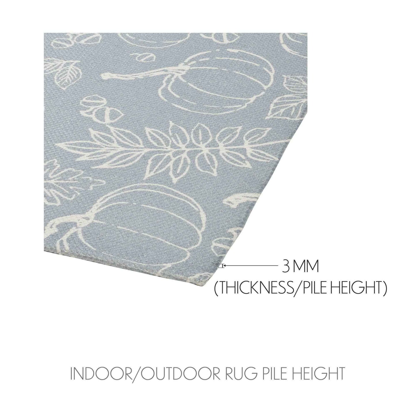 Pumpkin Print Accent Rug 17x36 Fall Farmhouse Decor