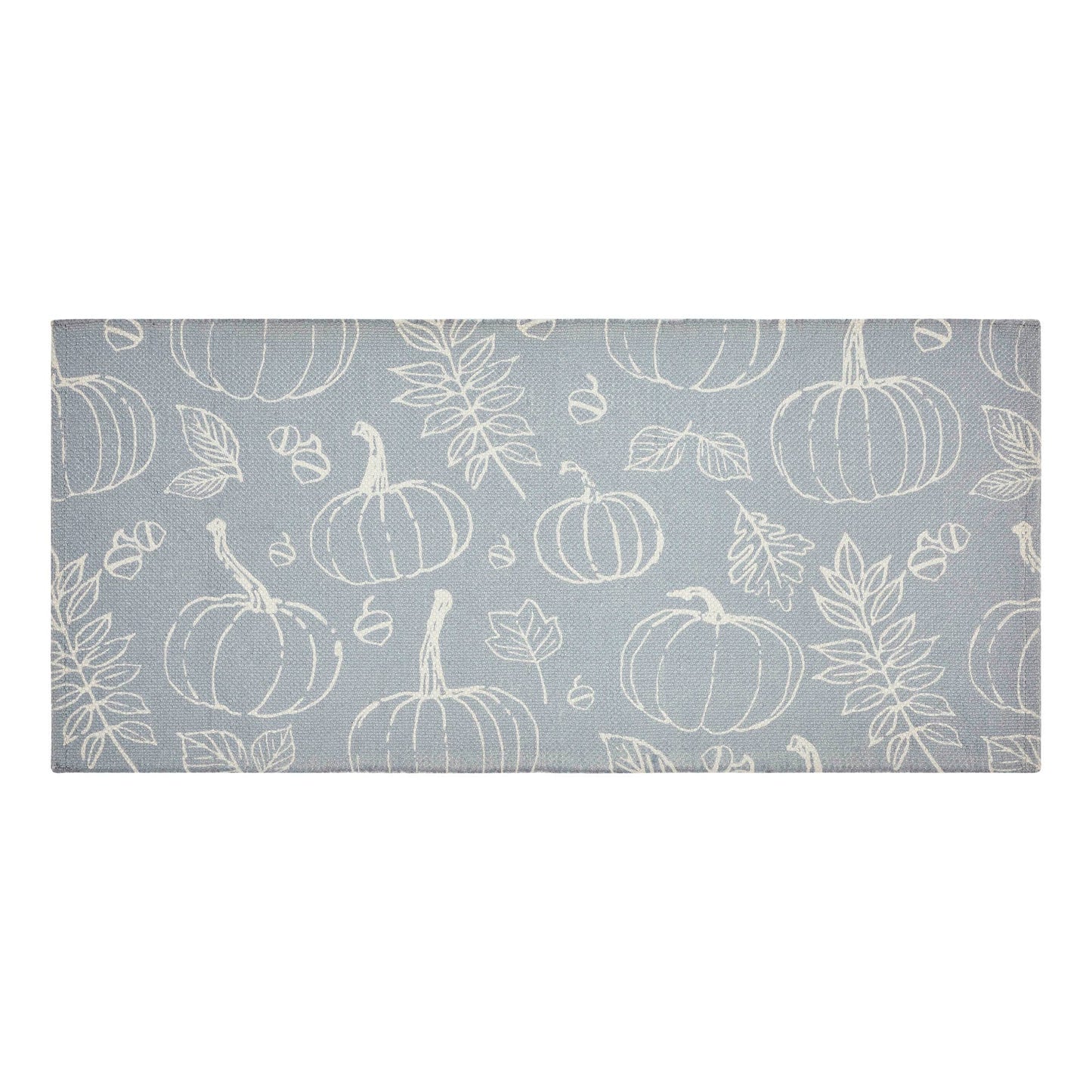 Pumpkin Print Accent Rug 17x36 Fall Farmhouse Decor