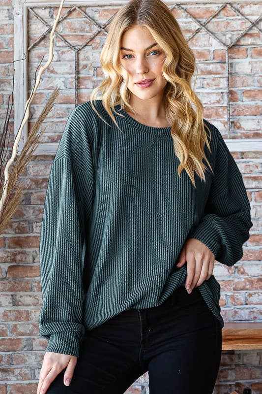 HEIMISH - ET7470-10 PUFF SLEEVE SOLID