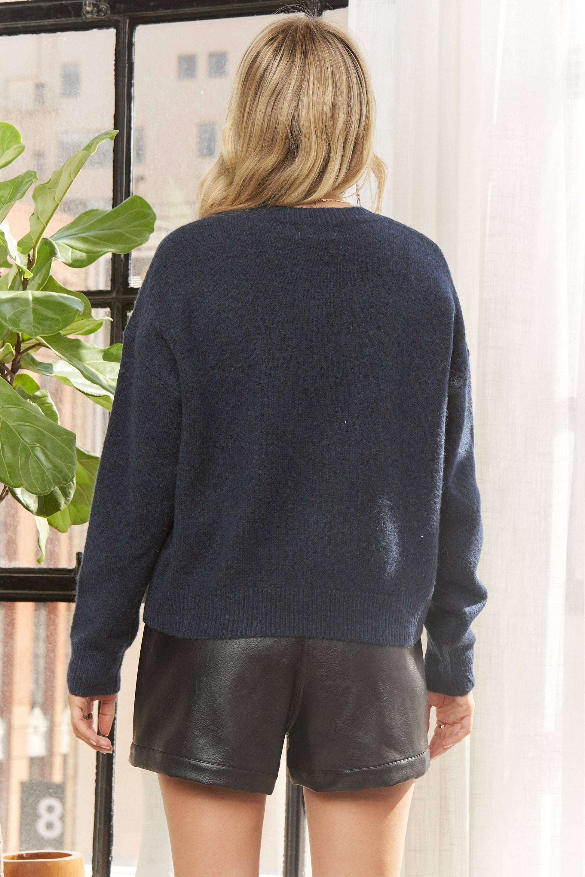 Sweater with Floral Detail - Threads Boutique