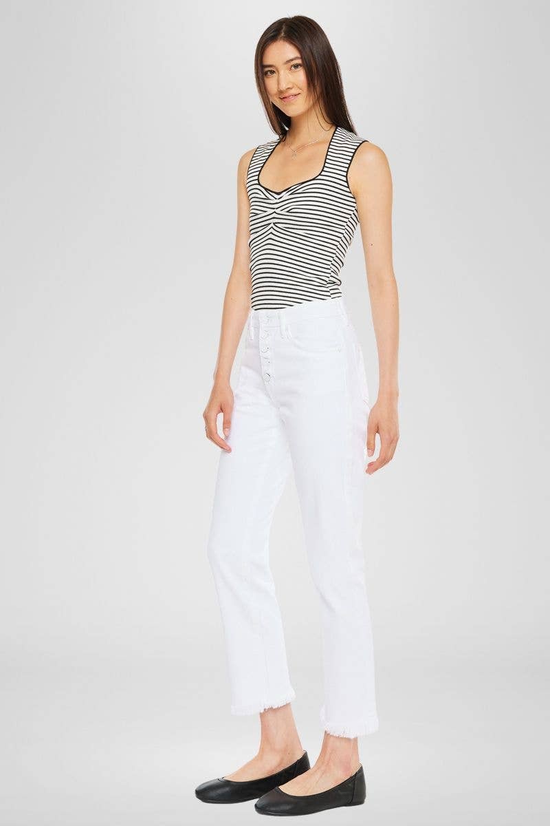 High Rise White Straight